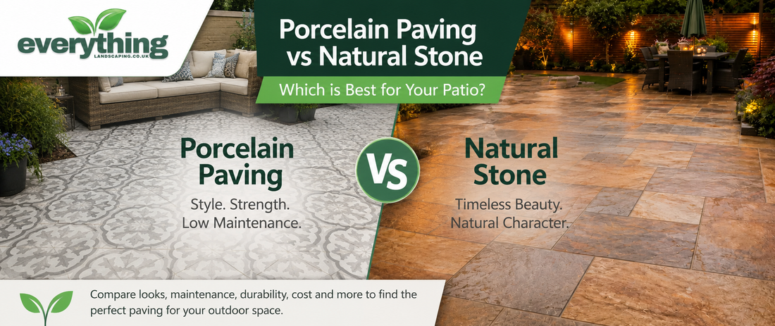 Porcelain Paving vs Natural Stone: Which is Best for Your Patio?