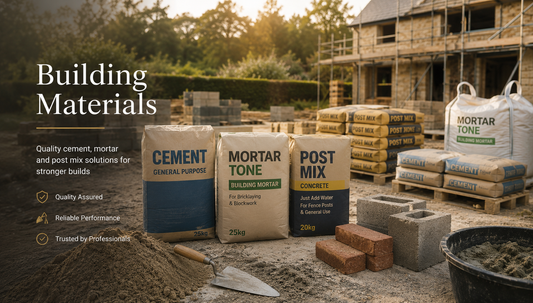 Building Materials Collection - Cement, Grit Sand, Post Mix, Mortar Tone, Concrete, Kiln Dried Sand