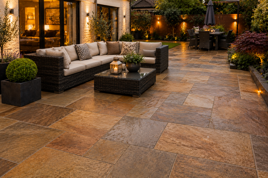 Autumn Brown Sandstone Paving | 900x600x22mm Calibrated