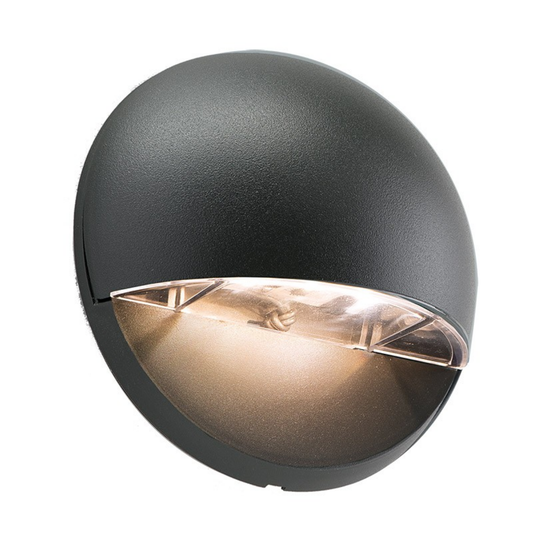 Vidar 1W Black Wall Light LUDECO